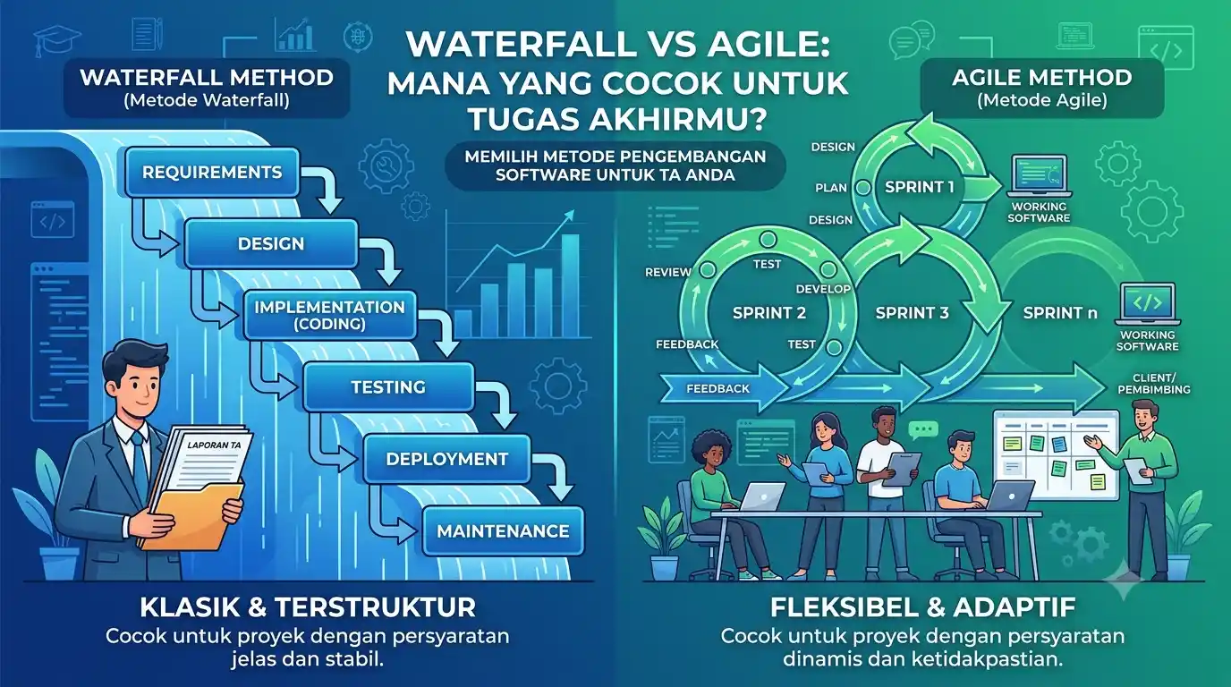Tugas Akhir Makin Ciamik: Beda Metode Waterfall dan Agile, Mana Pilihan Terbaikmu?