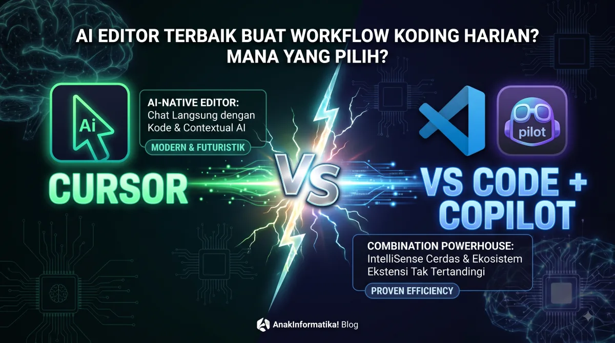 Cursor vs VS Code + GitHub Copilot: Mana AI Editor Terbaik Buat Workflow Koding Harianmu?